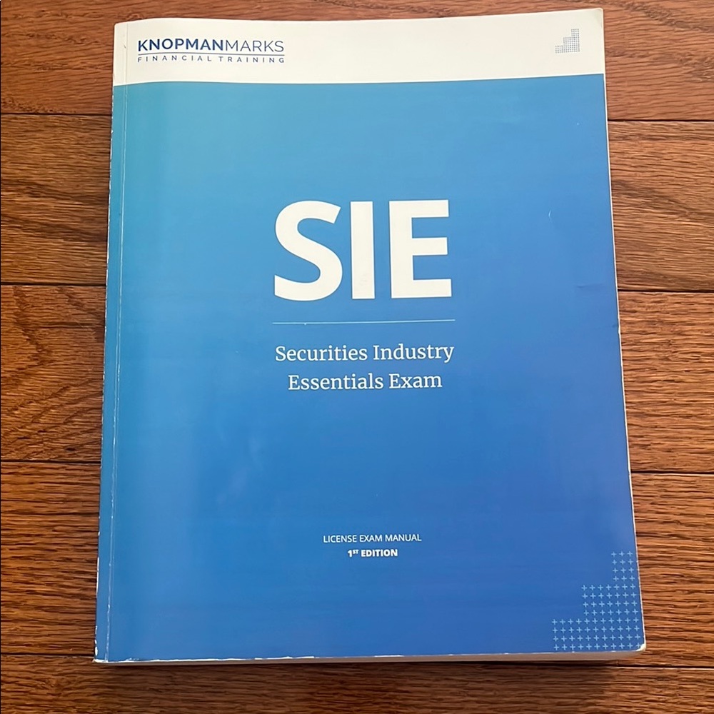 SIE Securities Industry Essentials Exam License Exam Manual 1st ed Knopman Marks